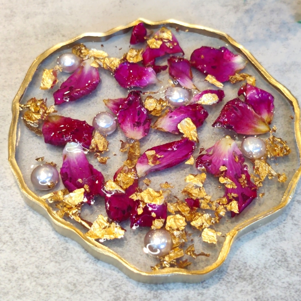 11. Handmade Small Resin Candle Coaster - Picture 3 of 3